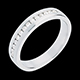 Wedding ring white gold semi-paved-channel setting - 0.21 carat - 14 diamonds
