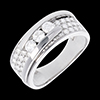 achat on line Trilogie bipolaire or blanc pav�e  - 0.86 carats - 35 diamants