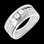 vente on line Trilogie bipolaire or blanc pav�e  - 0.86 carats - 35 diamants