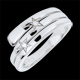 Bague Double stars argent et diamant