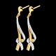 cadeaux femme boules d oreilles nouees or jaune pavee