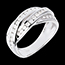 cadeaux Bague tress�e or blanc pav�e - 0.63 carats - 38 diamants