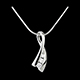 mariage pendentif noeud illusion or blanc
