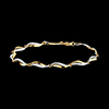 mariage Bracelet Torsade or jaune - 22 diamants