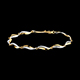 Pulsera trenzada oro amarillo - 22 diamantes