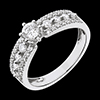 cadeaux femme Solitaire Tsarine or blanc pav� - 0.7 carats - 41 diamants