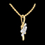 bijoux or Pendentif sinogramme trilogie - 3 diamants