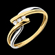 Anillo Triolog�a Tango oro amarillo- oro blanco - 3 diamantes