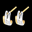 vente Boucles d'oreilles trilogie �trier or jaune et or blanc - 6 diamants