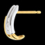 vente en ligne Boucles d'oreilles trilogie �trier or jaune et or blanc - 6 diamants