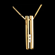 Collier Stimmgabel Trilogie in Gelbgold - 3 Diamanten