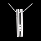 Collier Stimmgabel Trilogie in Weissgold - 3 Diamanten