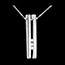 bijou Collier Diapason Trilogie or blanc (GM) - 3 diamants