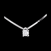 acheter Collier solitaire or blanc (PM)