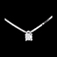 ventes en ligne Collier solitaire or blanc (PM)