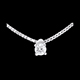bijoux or collier solitaire or blanc mm
