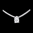 bijou or Collier solitaire or blanc (MM)