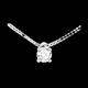 acheter collier solitaire or blanc gm