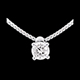 bijouterie collier solitaire or blanc gm 21 carats
