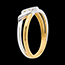 achat on line Trilogie �trier or jaune et blanc - 3 diamants