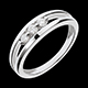 Anillo Triolog�a abismo oro blanco - 3 diamantes