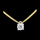 bijoux or collier solitaire or jaune gm 21 carats
