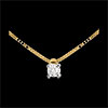 bijou Collier solitaire or jaune (PM)