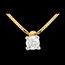 bijoux or Collier solitaire or jaune (TGM) - 0.26 carats