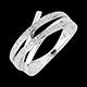 Anello Vortice oro bianco - 6 diamanti