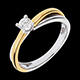 Solit�rring Duetino - Gelbgold und Weissgold - 0.23 Karat