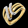 ventes en ligne Bague Cl� d'Ut or jaune - 6 diamants