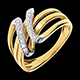 vente en ligne bague cle d ut or jaune 6 diamants