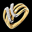 cadeaux femmes Bague Cl� d'Ut or jaune - 6 diamants