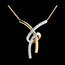 cadeaux femmes Collier Volupt� or jaune pav� - 20 diamants