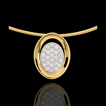 bijouteries Collier alc�ve or jaune pav� (GM) - 0.37 carats - 24 diamants