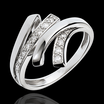 cadeaux femmes Bague Nuit du d�sert - pav�e de 12 diamants