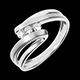 Anillo Triolog�a Naiade oro blanco - 3 diamantes