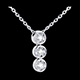 mariages collier trilogie filante or blanc diamants