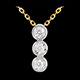 achat on line collier trilogie filante or jaune or blanc diamant