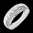 mariages Bague trilogie Sacre or blanc pav� - 0.77 carats - 57 diamants