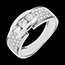 bijou Bague trilogie Serrure pav�e or blanc - 0.84 carats - 59 diamants
