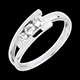 bijouterie bague trilogie trianon or blanc