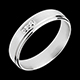 Ring Goldnugget aus Weissgold