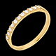 Fede nuziale oro giallo semi pav� - incastonatura Griffe - 11 diamanti