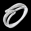 cadeaux femmes Bague Serenity or blanc - 6 diamants