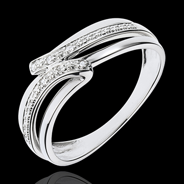 achat on line Bague Serenity or blanc - 6 diamants