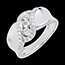 acheter on line Bague Trilogie Fantasia or blanc 