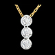 achat collier trilogie filante or jaune or blanc diamant