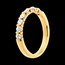 bijouterie Alliance or jaune semi pav�e - serti barrettes - 0.5 carats - 8 diamants
