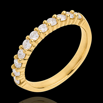 acheter en ligne Alliance or jaune semi pav�e - serti griffes - 0.5 carats - 11 diamants